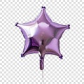 Lavender star shaped foil balloon Royalty Free Stock Photo