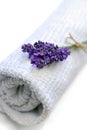 Lavender towel Royalty Free Stock Photo