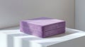Lavender Velvet Box On White Surface In Sunlight Royalty Free Stock Photo