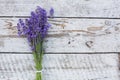 Lavender on a wooden background. Medicinal plant in bloom. Royalty Free Stock Photo