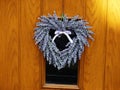 Lavender wreath in a heart shape Royalty Free Stock Photo