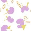 Lavender yellow cute abstract a geometry pattern