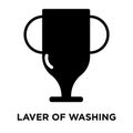 Laver of Washing icon vector isolated on white background, logo