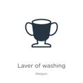 Laver of washing icon vector. Trendy flat laver of washing icon from religion collection isolated on white background. Vector