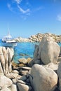 Lavezzi islands rocky coastline Royalty Free Stock Photo