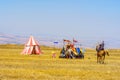 Battle of the Horns of Hattin 1187 reenactment Royalty Free Stock Photo