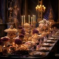 Lavish dining setup for a royal reception