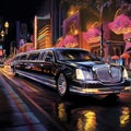 Lavish Limousine Cruising through a Picturesque City