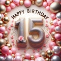 Lavish Pink and Gold 15th Birthday