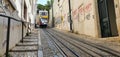 Lavra elevator vandalized with graffiti Royalty Free Stock Photo