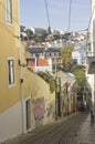 Lavra street in Lisbon with its funicular