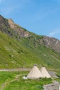 Lavvu, the traditional temporary dwelling of the Sami, Norway