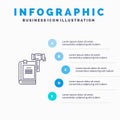 Law, Action, Auction, Court, Gavel, Hammer, Legal Line icon with 5 steps presentation infographics Background