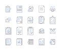 law agency outline icons collection. Law Firm, Lawyer, Practice, Attorney, Solicitors, Barristers, Chambers vector and