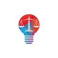 Law and Attorney Logo Design. Royalty Free Stock Photo