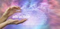 The Law of Attraction Word Cloud Royalty Free Stock Photo