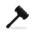 Law Auction Hammer Silhouette Symbol Design Royalty Free Stock Photo