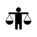 Law balance symbol justice scales icon vector image Royalty Free Stock Photo