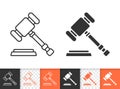 Law simple black line vector icon Royalty Free Stock Photo