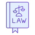 Law book flat icon. Constitutional law blue icons in trendy flat style. Judgment gradient style design, designed for web Royalty Free Stock Photo