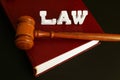 Law book,and gavel Royalty Free Stock Photo