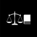 Law Book icon isolated on dark background Royalty Free Stock Photo