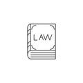 Law book line icon Royalty Free Stock Photo