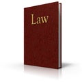 Law book with red leather cover Royalty Free Stock Photo