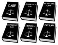 Law Books - One Color Royalty Free Stock Photo