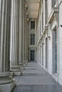 Law Building Stone Columns