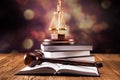 Law code and gavel