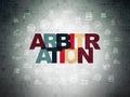 Law concept: Arbitration on Digital Data Paper background Royalty Free Stock Photo