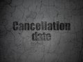 Law concept: Cancellation Date on grunge wall background