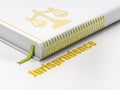 Law concept: book Scales, Jurisprudence on white background Royalty Free Stock Photo