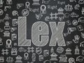 Law concept: Lex on School board background