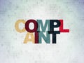 Law concept: Complaint on Digital Data Paper background Royalty Free Stock Photo