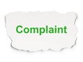 Law concept: Complaint on Paper background