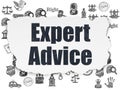 Law concept: Expert Advice on Torn Paper background