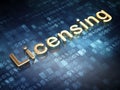 Law concept: Golden Licensing on digital background