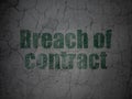 Law concept: Breach Of Contract on grunge wall background Royalty Free Stock Photo