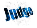 Law concept: Judge on Digital background