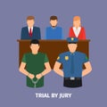 Law concept with jury trial