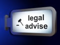 Law concept: Legal Advise and Gavel on billboard background