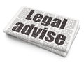 Law concept: Legal Advise on Newspaper background Royalty Free Stock Photo