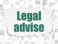 Law concept: Legal Advise on Torn Paper background Royalty Free Stock Photo