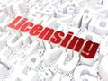 Law concept: Licensing on alphabet background Royalty Free Stock Photo