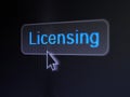 Law concept: Licensing on digital button background