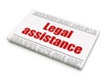 Law concept: newspaper headline Legal Assistance Royalty Free Stock Photo