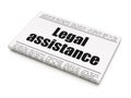 Law concept: newspaper headline Legal Assistance Royalty Free Stock Photo