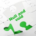 Law concept: Null And Void on puzzle background